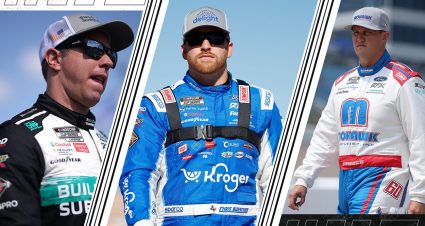 Brad Keselowski, Chris Buescher and Ryan Preece