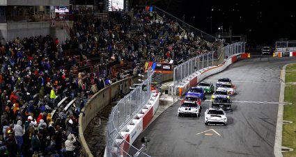 cars racing at bowman gray