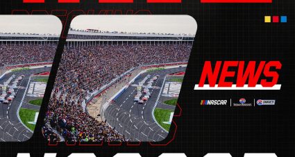 NASCAR Cup Series racing on Charlotte oval.