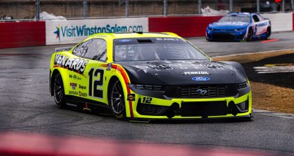 Ryan Blaney drives at Bowman Gray ahead of the 2026 Clash.