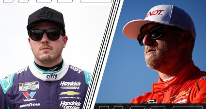 Split image of Alex Bowman and Justin Allgaier.
