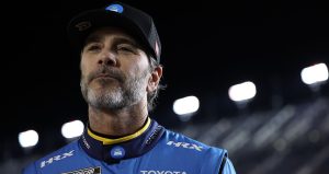 jimmie johnson looks on