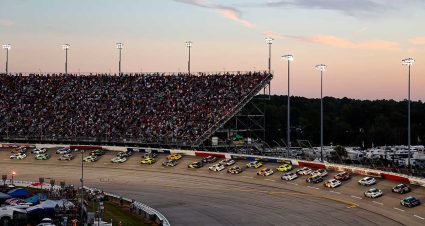 Stacks of Goodyear tires sit ready for Cup Series practice at Darlington Raceway