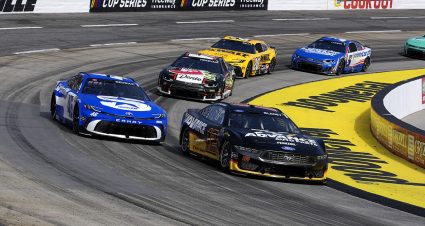Ryan Blaney and Tyler Reddick race.