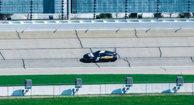 Visit Blaney, Larson praise Chicago tire test page