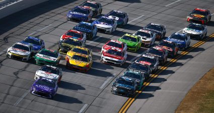 NASCAR Cup Series racing at Talladega.