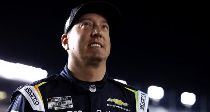 Kyle Busch, driver of the No. 8 zone Jalapeno Lime Chevrolet, looks on during qualifying for the NASCAR Cup Series Daytona 500 at Daytona International Speedway on Feb. 11, 2026 in Daytona Beach, Florida.