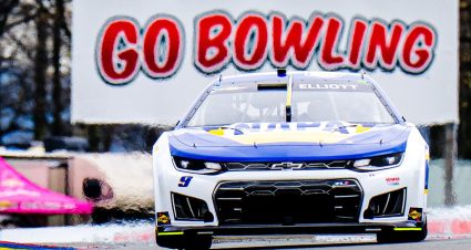 Chase Elliott drives a NASCAR Cup Series car at Watkins Glen.