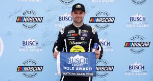 Austin Cindric drives in NASCAR Cup Series practice at Watkins Glen.