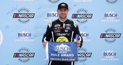 Austin Cindric drives in NASCAR Cup Series practice at Watkins Glen.