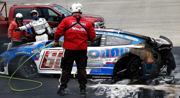 Visit Lap 2 crash halts All-Star Race page