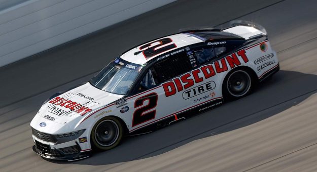 Michael McDowell drives at Michigan.