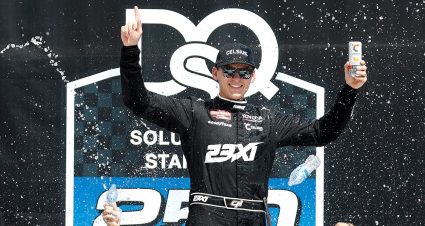 corey heim wins truck series race at michgan