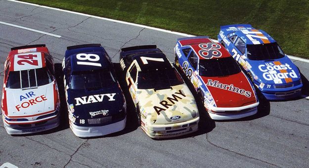 Alan Kulwicki and the No. 7 Army Ford that he drove in the 1991 Daytona 500.