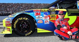 The Hendrick Motorsports lineup for 2009 at Daytona International Speedway (from left): Dale Earnhardt Jr., Jimmie Johnson, Rick Hendrick, Jeff Gordon, Mark Martin.