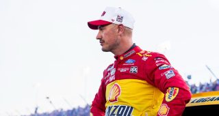 Joey Logano at World Wide Technology Raceway at Gateway after finishing third in the NASCAR Cup Series race.
