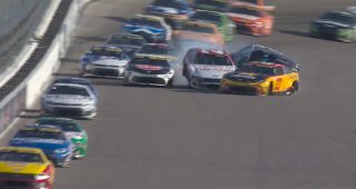 Chase Elliott races Chase Briscoe and Carson Hocevar at Gateway.