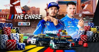 NASCAR Cup Series racing at Las Vegas.
