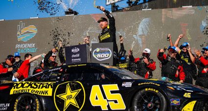 Joey Logano wins Stage 1 of the NASCAR Cup Series Chase race at Phoenix.